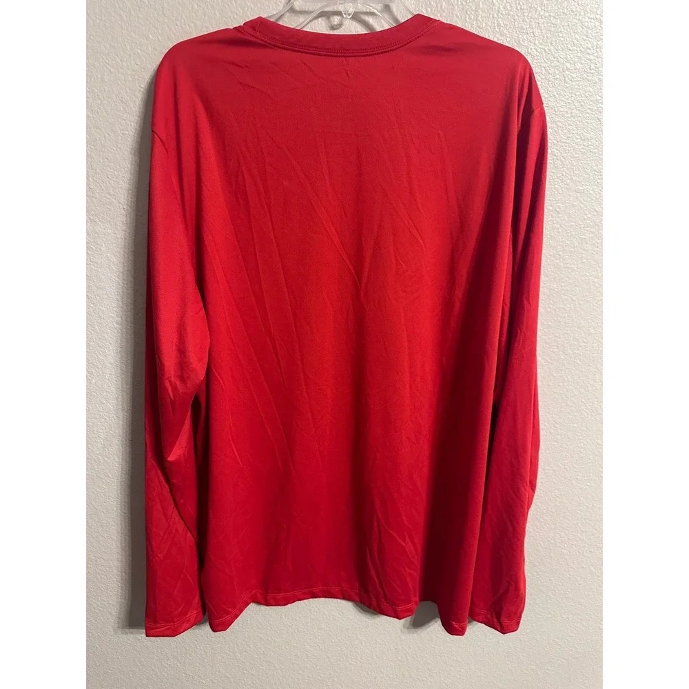 Nike Dri-FIT Cardinal Mooney Football Long Sleeve T-Shirt‎ Mens XXL Red NWT